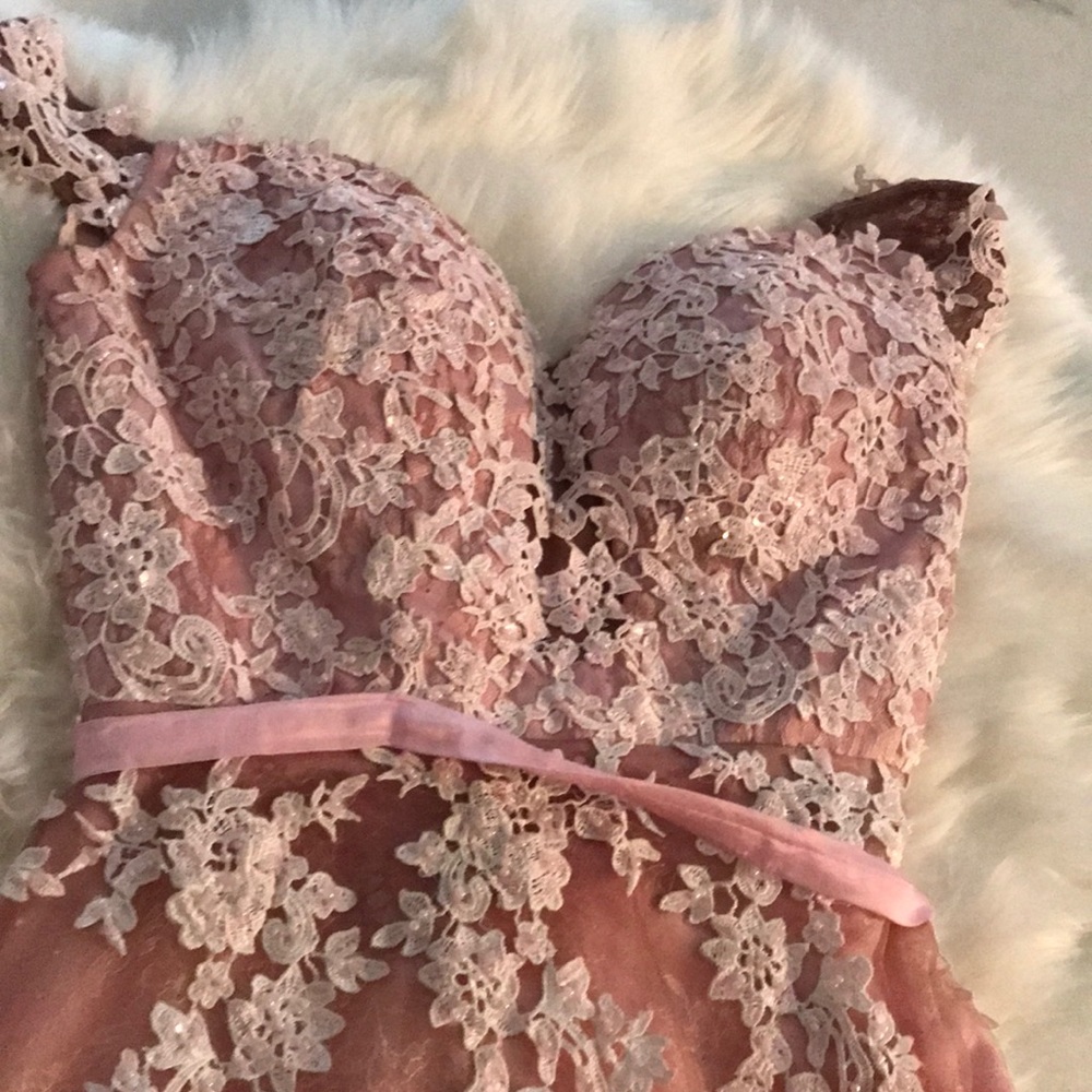 Pink wedding dress